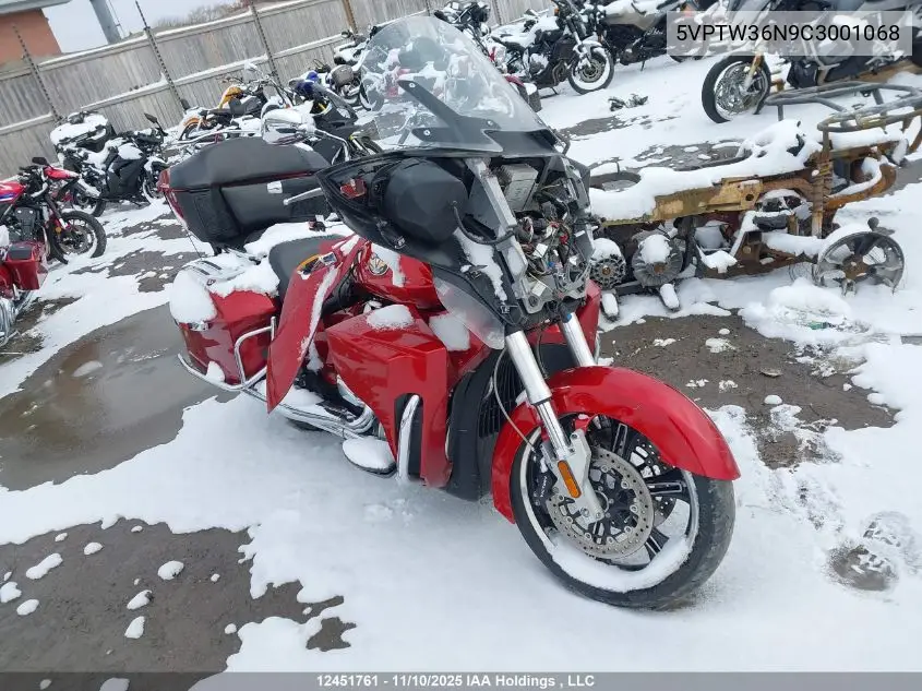 5VPTW36N9C3001068 2012 Victory Motorcycles Cross Country Tour