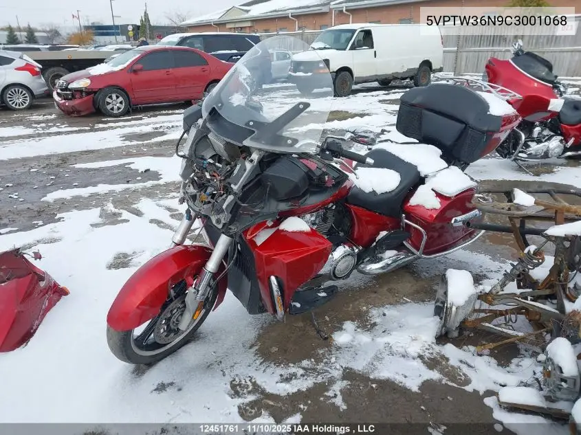 5VPTW36N9C3001068 2012 Victory Motorcycles Cross Country Tour