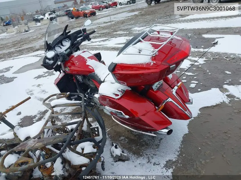 5VPTW36N9C3001068 2012 Victory Motorcycles Cross Country Tour