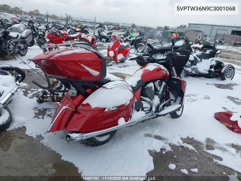 5VPTW36N9C3001068 2012 Victory Motorcycles Cross Country Tour