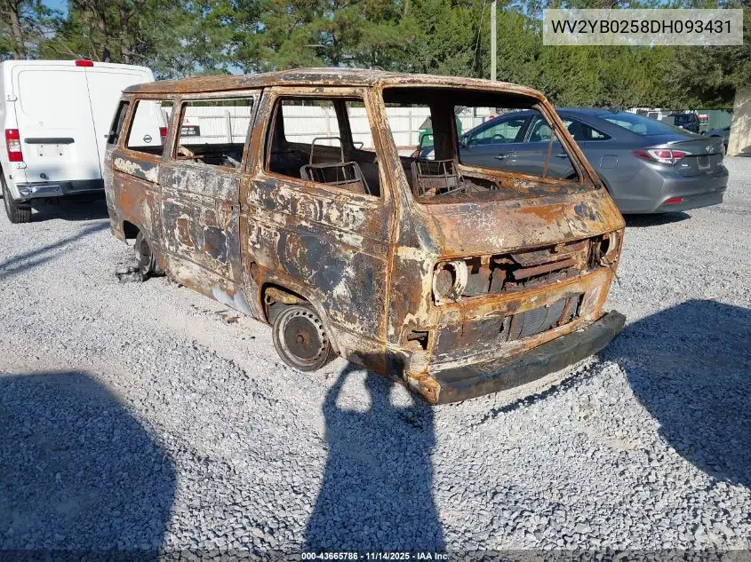 WV2YB0258DH093431 1983 Volkswagen Vanagon Bus