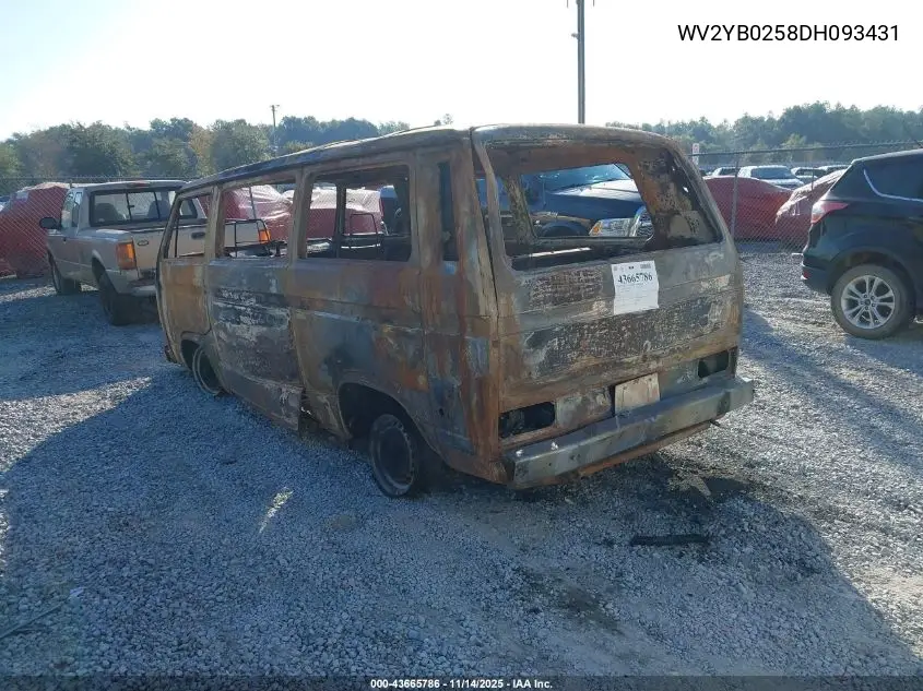 WV2YB0258DH093431 1983 Volkswagen Vanagon Bus