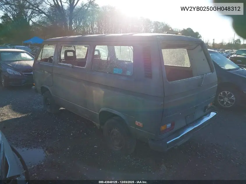WV2YB0250GH048312 1986 Volkswagen Vanagon Bus
