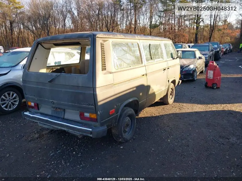 WV2YB0250GH048312 1986 Volkswagen Vanagon Bus