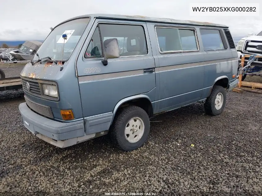 WV2YB025XKG000282 1989 Volkswagen Vanagon Bus