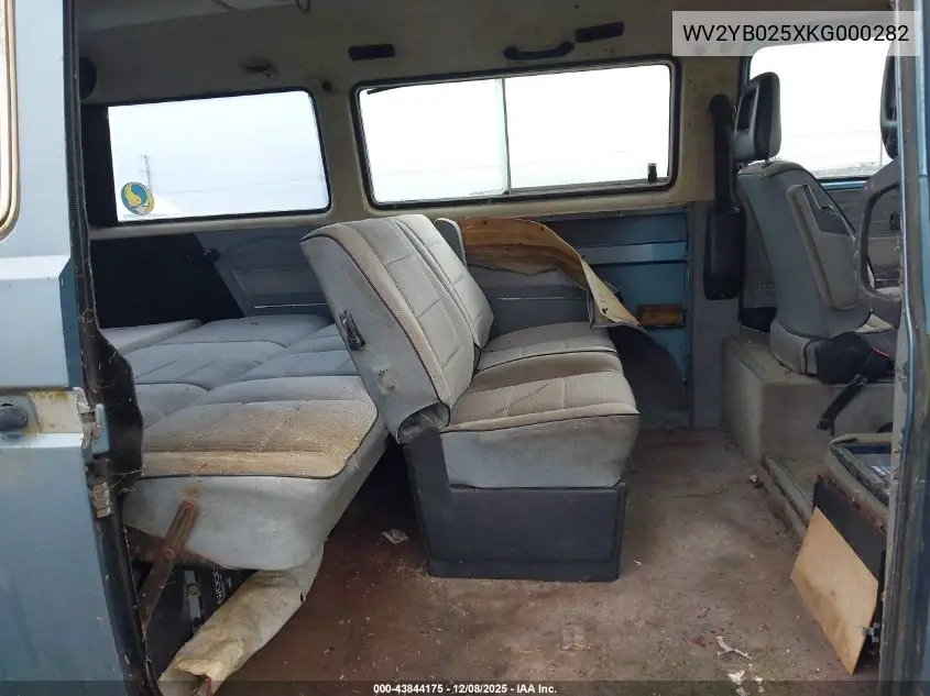 WV2YB025XKG000282 1989 Volkswagen Vanagon Bus