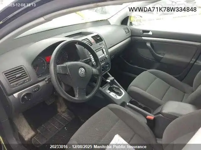 WVWDA71K78W334848 2008 Volkswagen Rabbit 2.5
