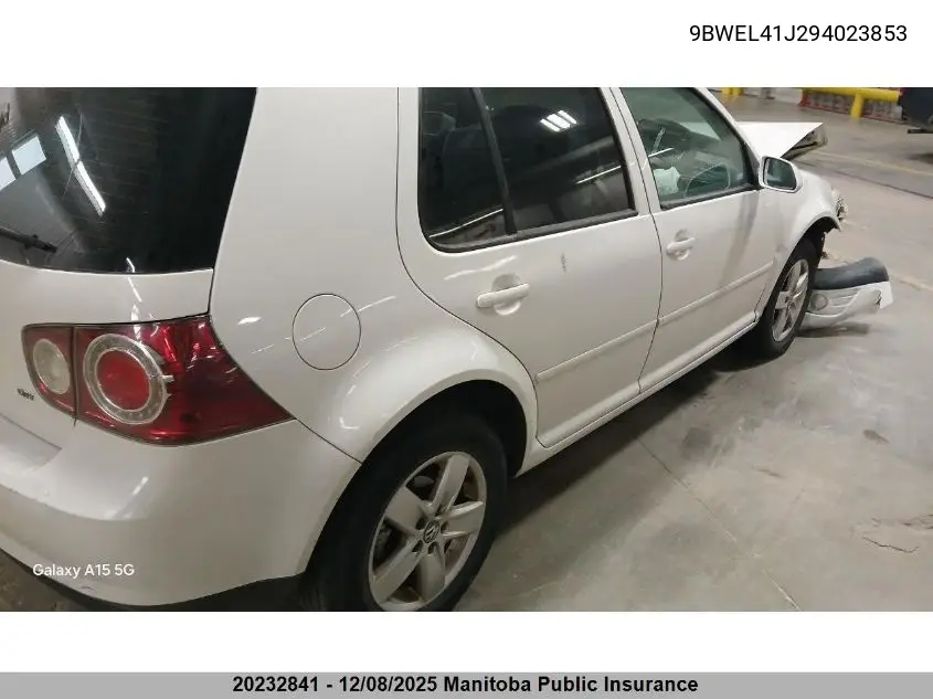 9BWEL41J294023853 2009 Volkswagen Golf City