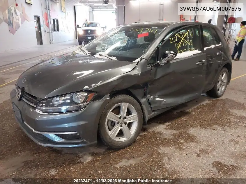 3VWG57AU6LM007575 2020 Volkswagen Golf Highline 1.4 Tsi