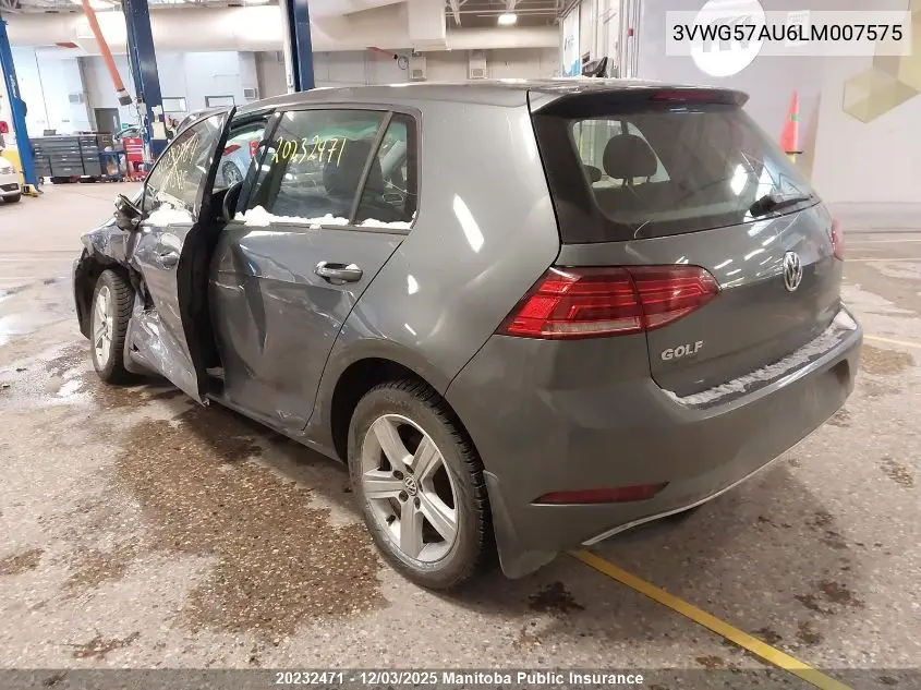 3VWG57AU6LM007575 2020 Volkswagen Golf Highline 1.4 Tsi