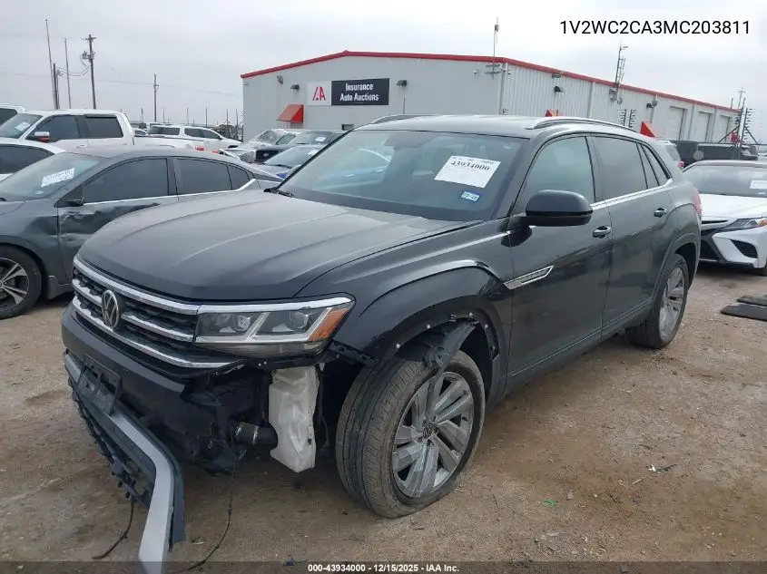1V2WC2CA3MC203811 2021 Volkswagen Atlas Cross Sport 2.0T Se W/Technology