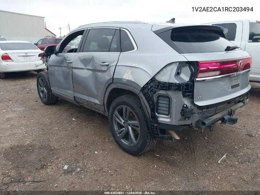1V2AE2CA1RC203494 2024 Volkswagen Atlas Cross Sport 2.0T Sel R-Line