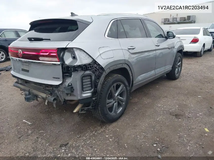 1V2AE2CA1RC203494 2024 Volkswagen Atlas Cross Sport 2.0T Sel R-Line