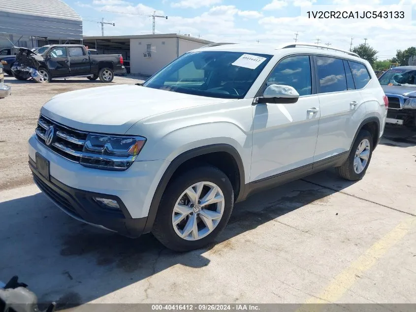 1V2CR2CA1JC543133 2018 Volkswagen Atlas 3.6L V6 Se