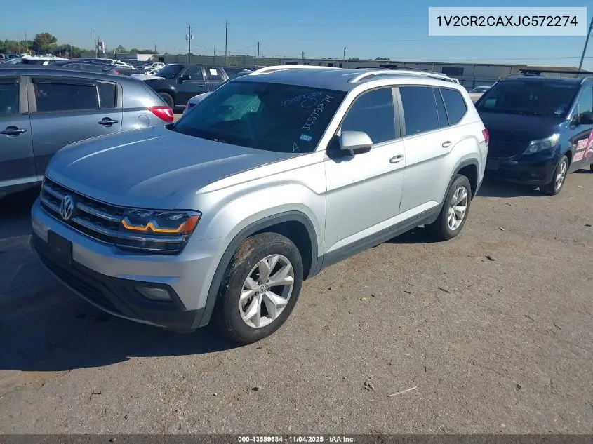 1V2CR2CAXJC572274 2018 Volkswagen Atlas 3.6L V6 Se