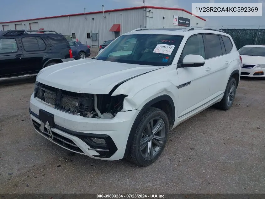 1V2SR2CA4KC592369 2019 Volkswagen Atlas 3.6L V6 Sel R-Line