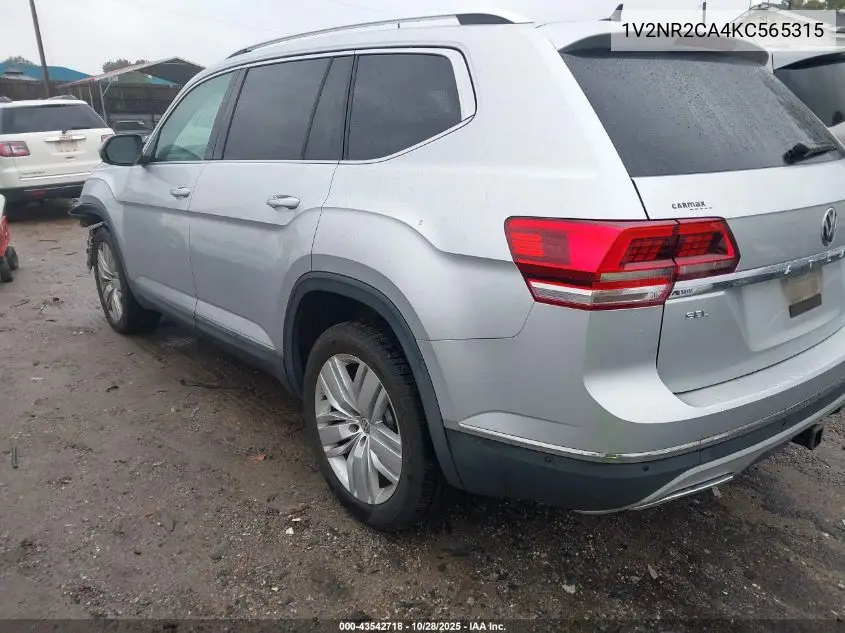 1V2NR2CA4KC565315 2019 Volkswagen Atlas 3.6L V6 Sel Premium
