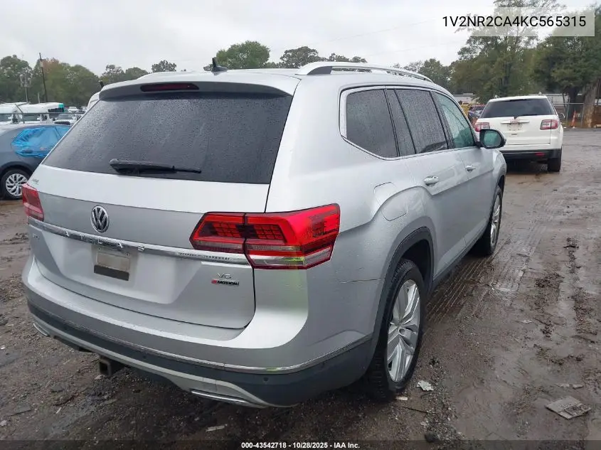 1V2NR2CA4KC565315 2019 Volkswagen Atlas 3.6L V6 Sel Premium