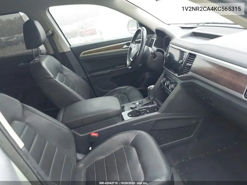 1V2NR2CA4KC565315 2019 Volkswagen Atlas 3.6L V6 Sel Premium