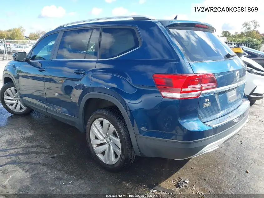 1V2WR2CA0KC581869 2019 Volkswagen Atlas 3.6L V6 Se W/Technology