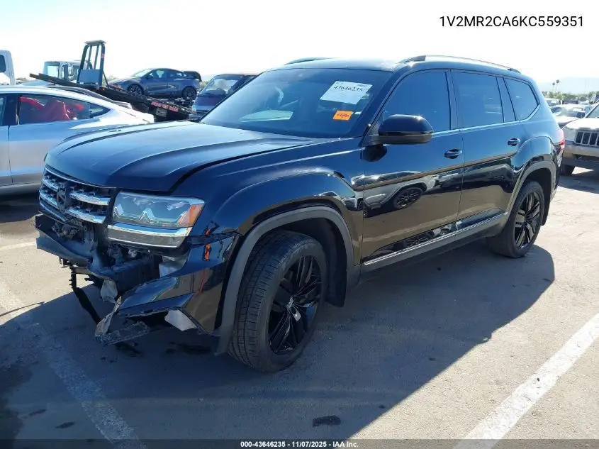 1V2MR2CA6KC559351 2019 Volkswagen Atlas 3.6L V6 Sel