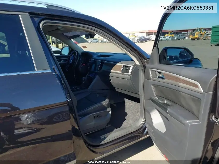 1V2MR2CA6KC559351 2019 Volkswagen Atlas 3.6L V6 Sel