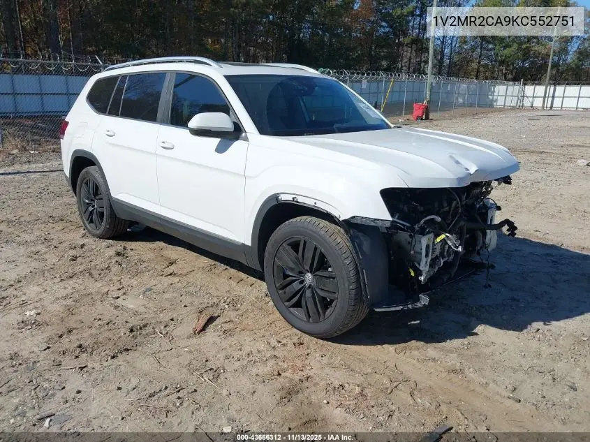 1V2MR2CA9KC552751 2019 Volkswagen Atlas 3.6L V6 Sel