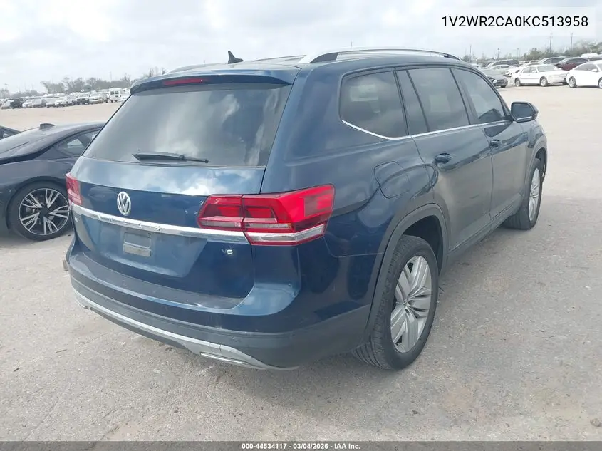 1V2WR2CA0KC513958 2019 Volkswagen Atlas 3.6L V6 Se W/Technology