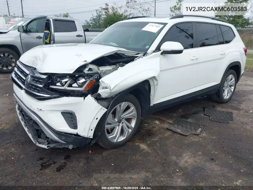 1V2JR2CAXMC603583 2021 Volkswagen Atlas 3.6L V6 Se W/Technology