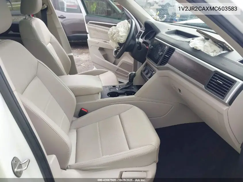 1V2JR2CAXMC603583 2021 Volkswagen Atlas 3.6L V6 Se W/Technology