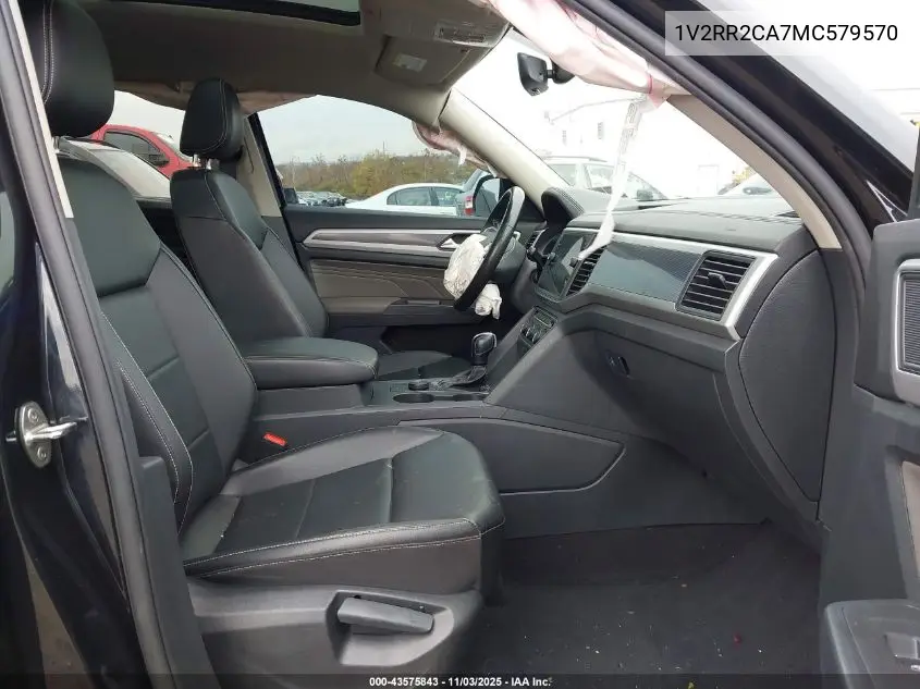 1V2RR2CA7MC579570 2021 Volkswagen Atlas 3.6L V6 Se W/Technology R-Line
