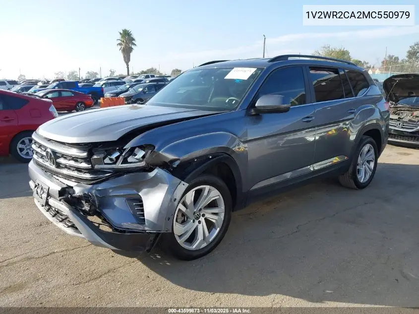 1V2WR2CA2MC550979 2021 Volkswagen Atlas 3.6L V6 Se W/Technology