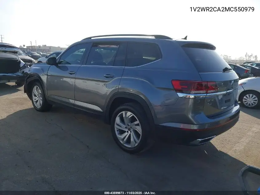1V2WR2CA2MC550979 2021 Volkswagen Atlas 3.6L V6 Se W/Technology