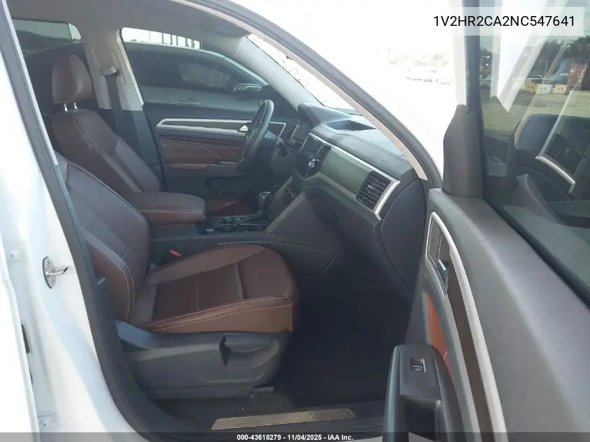1V2HR2CA2NC547641 2022 Volkswagen Atlas 3.6L V6 Se W/Technology