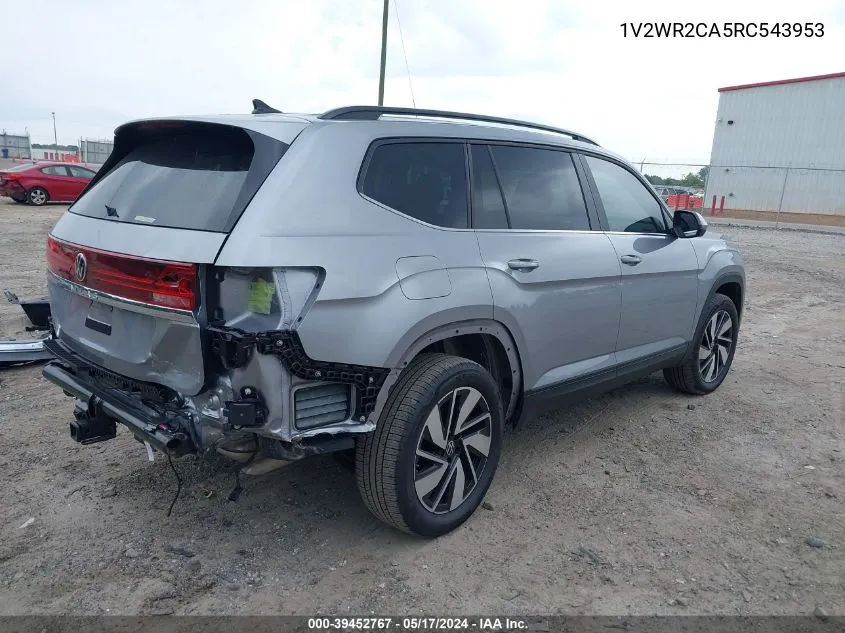 1V2WR2CA5RC543953 2024 Volkswagen Atlas 2.0T Se W/Technology