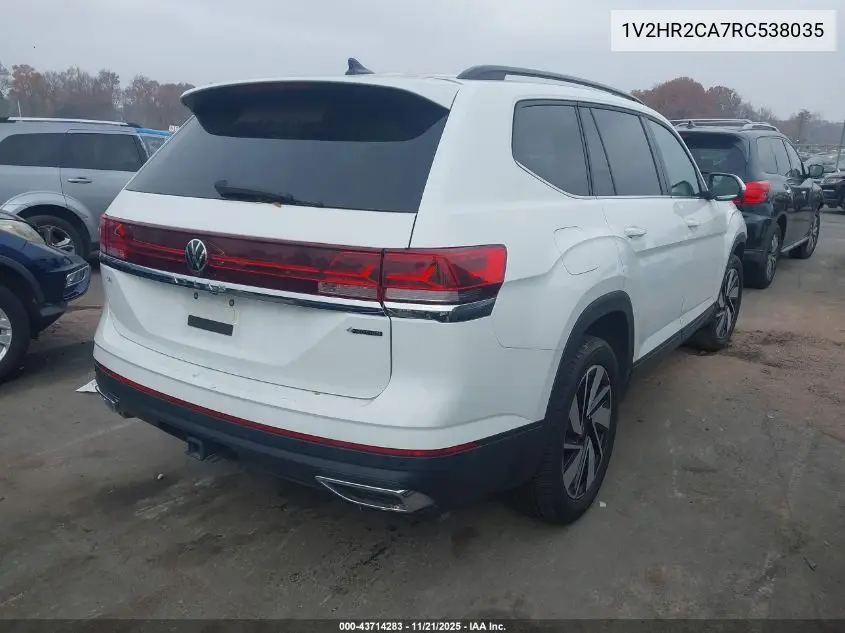 1V2HR2CA7RC538035 2024 Volkswagen Atlas 2.0T Se W/Technology