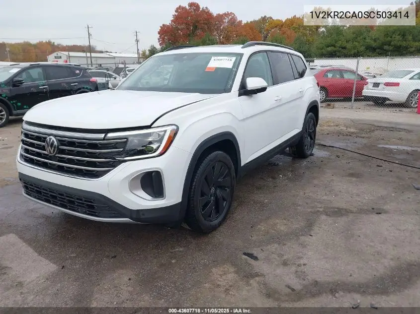 1V2KR2CA0SC503414 2025 Volkswagen Atlas 2.0T Se W/Technology