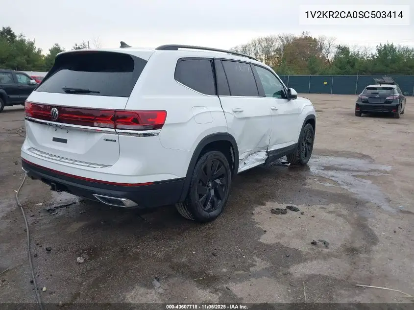 1V2KR2CA0SC503414 2025 Volkswagen Atlas 2.0T Se W/Technology