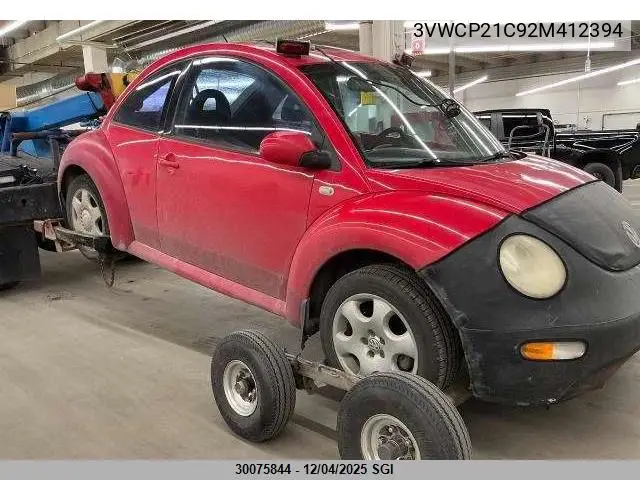 3VWCP21C92M412394 2002 Volkswagen New Beetle Gls Tdi