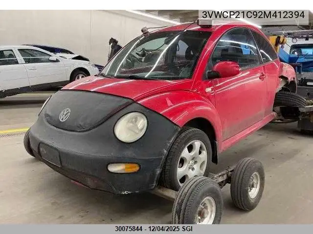 3VWCP21C92M412394 2002 Volkswagen New Beetle Gls Tdi