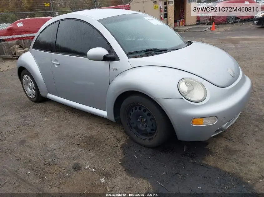 3VWCP21C72M460816 2002 Volkswagen New Beetle Gls Tdi