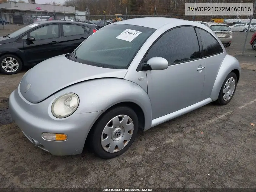 3VWCP21C72M460816 2002 Volkswagen New Beetle Gls Tdi