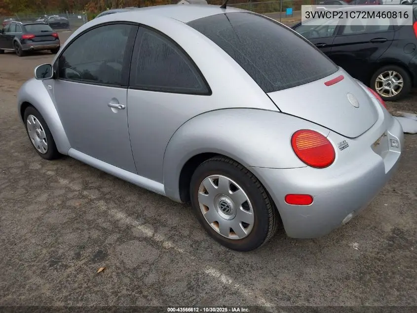 3VWCP21C72M460816 2002 Volkswagen New Beetle Gls Tdi