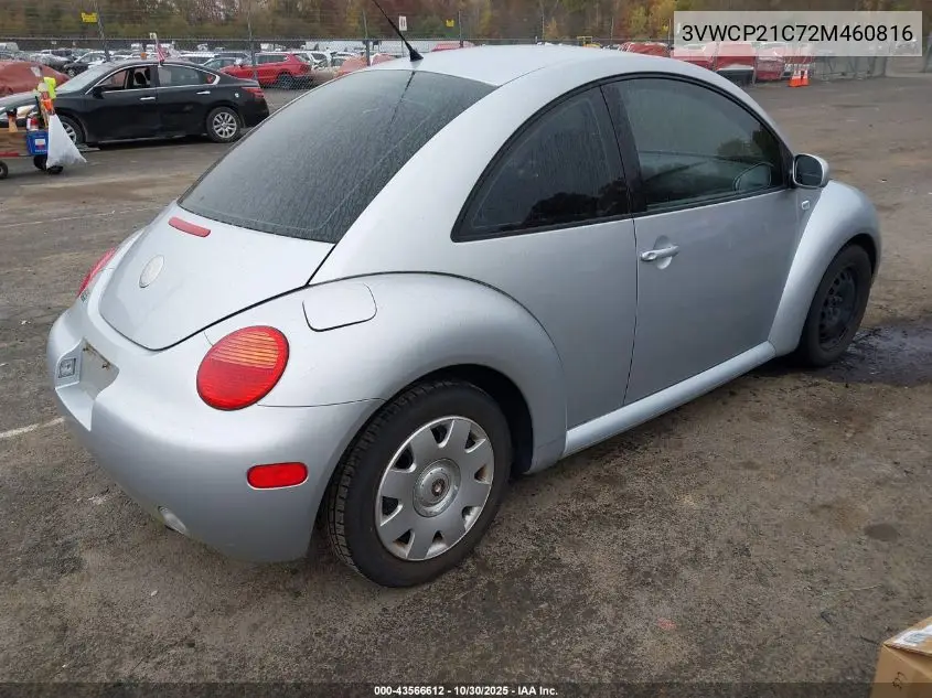 3VWCP21C72M460816 2002 Volkswagen New Beetle Gls Tdi