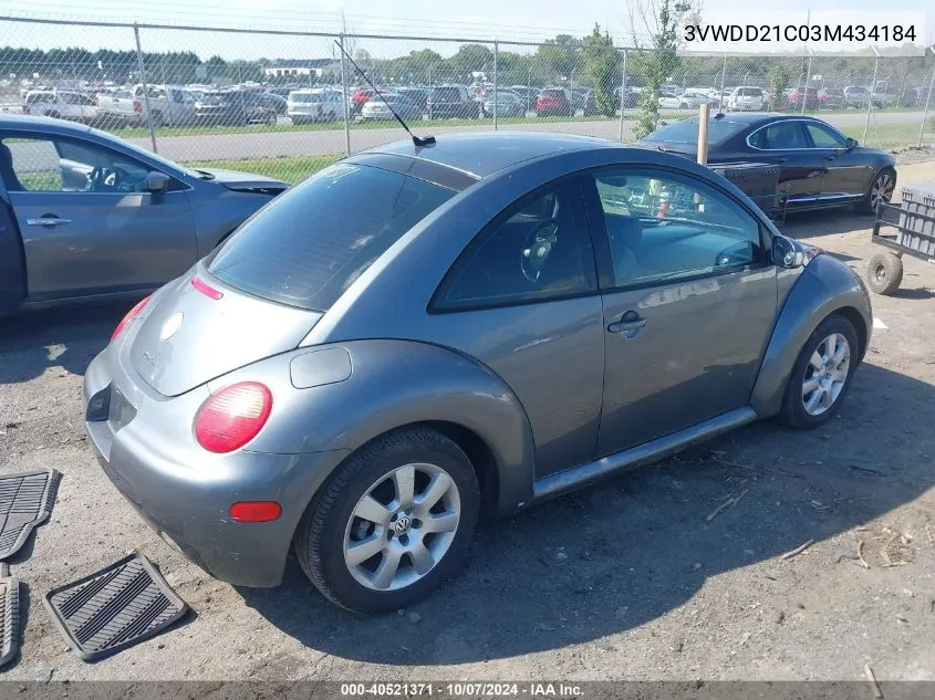 3VWDD21C03M434184 2003 Volkswagen New Beetle Glx