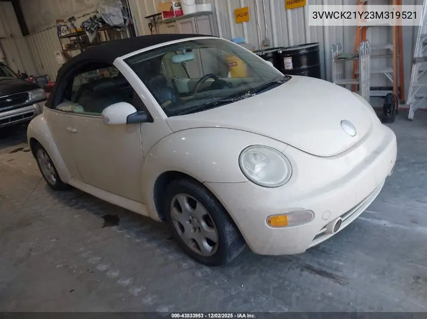 3VWCK21Y23M319521 2003 Volkswagen New Beetle Gls