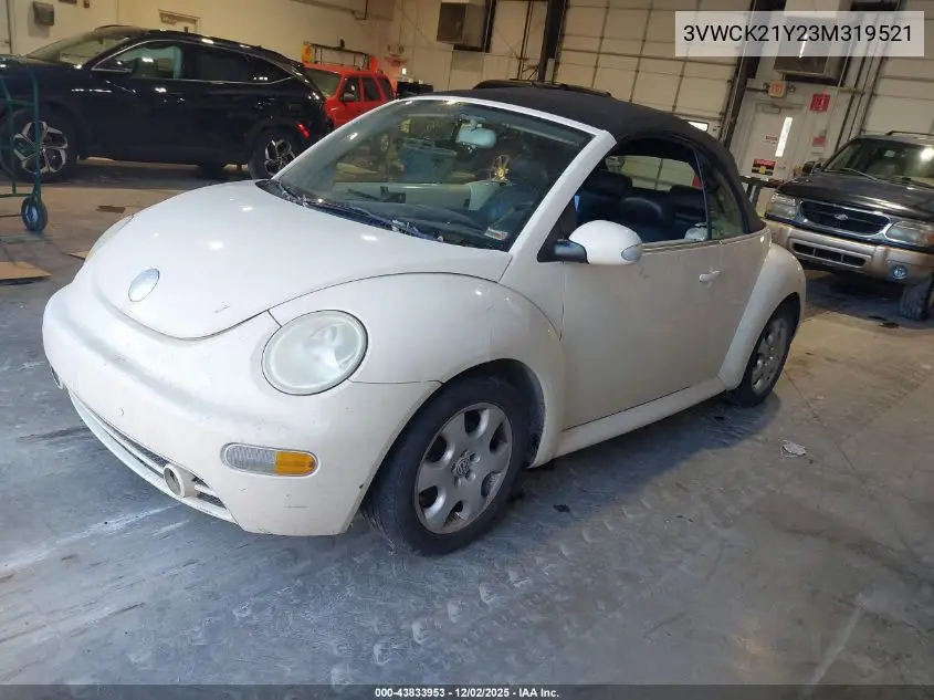 3VWCK21Y23M319521 2003 Volkswagen New Beetle Gls