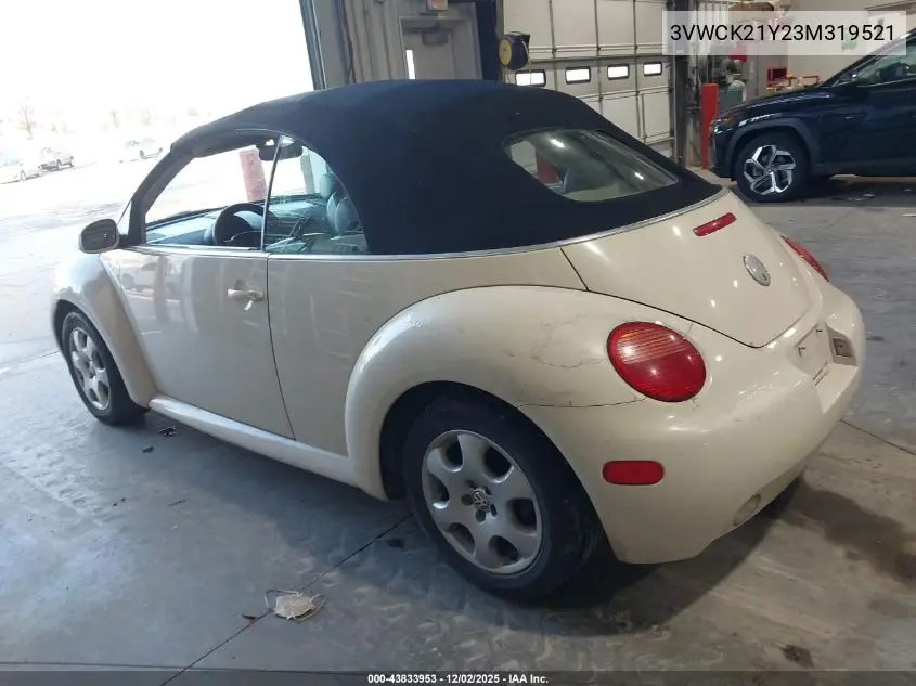 3VWCK21Y23M319521 2003 Volkswagen New Beetle Gls