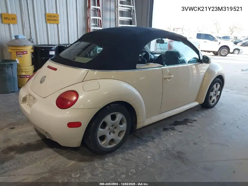3VWCK21Y23M319521 2003 Volkswagen New Beetle Gls