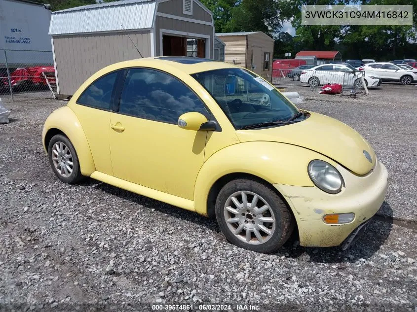 3VWCK31C94M416842 2004 Volkswagen New Beetle Gls 2.0L